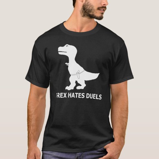 Tレックスは決闘の暗闇のTシャツを憎みます Tシャツ (正面)