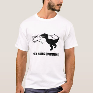 TレックスはTシャツを泳ぐことを憎みます Tシャツ