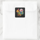 Tレックスを着走た緑の服 スクエアシール (バッグ)