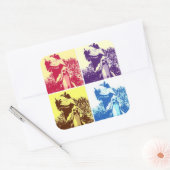 Tレックスアポップ・アートのート スクエアシール (封筒)