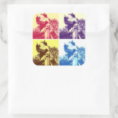 Tレックスアポップ・アートのート スクエアシール (バッグ)