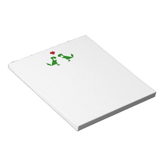 Tレックスインラブ(タングルモサウルスレックス) ノートパッド (アングル)