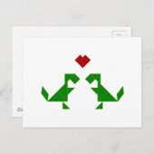 Tレックスインラブ(タングルモサウルスレックス) ポストカード (正面/裏面)