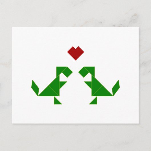 Tレックスインラブ(タングルモサウルスレックス) ポストカード (正面)