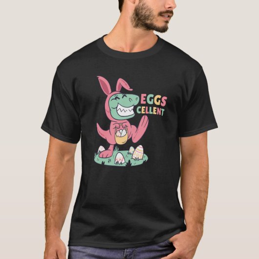 Tレックスイースターバニープンエッグセレント Tシャツ (正面)