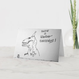 Tレックスオープニングプレゼントクリスマス カード