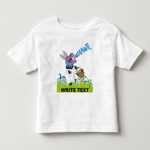 Tレックスカッコいいイースターバスケットダラーのギフト トドラーTシャツ