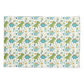 Tレックスカラフルパターン名ピローケース 枕カバー (裏面)