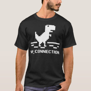 Tレックスギーク恐竜画素芸術 – インターネット接続なし Tシャツ