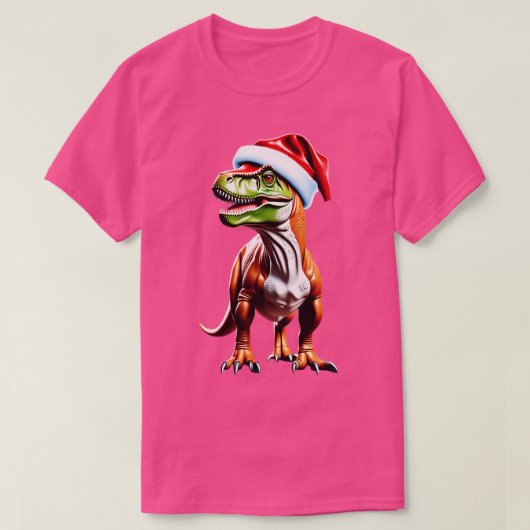 TレックスクリスマスTシャツ Tシャツ (デザイン正面)