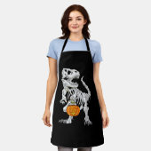 Tレックススケルトンハロウィーンの衣装 エプロン (着用した状態)