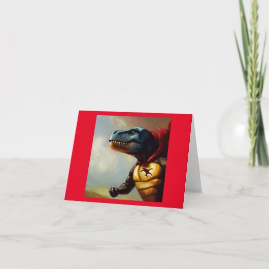 Tレックススーパーヒーロー カード (正面)