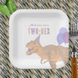 Tレックスタンカワイトツーレックス誕生会 ペーパープレート