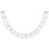 Tレックスタンキュート誕生日ジュラシック恐竜パーティー バンティングフラッグ (全)