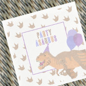 Tレックスタンディノミテ可愛い恐竜の誕生日パーティー スタンダードランチョンナプキン