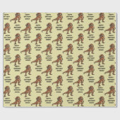 Tレックスティラノサウルスのパーソナライズ誕生日 ラッピングペーパー (フラット)