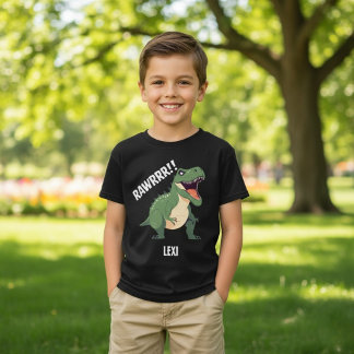 Tレックスティラノサウルスレックス名前をカスタムする Tシャツ