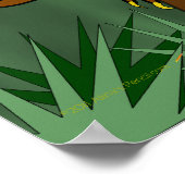 Tレックスティラノサウルスレックス怖い漫画の恐竜 ポスター (角)