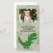 Tレックスティラノサウルスレックス恐竜の漫画の子供の少年 (正面/裏面)