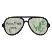 Tレックスティラノサウルスレックス恐竜の漫画の子供の少年 アビエーターサングラス (正面)