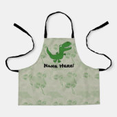 Tレックスティラノサウルスレックス恐竜の漫画の子供の少年 エプロン (正面)