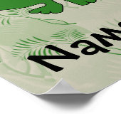 Tレックスティラノサウルスレックス恐竜の漫画の子供の少年 ポスター (角)