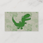Tレックスティラノサウルスレックス恐竜の漫画の子供の少年 名刺 (裏面)