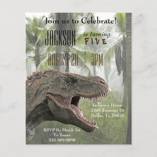 Tレックスティラノサウルスレックス恐竜誕生日予算 (正面)