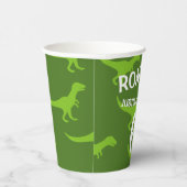 Tレックステーマキッズバースデーパーティーカップ 紙コップ (右)