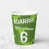 Tレックステーマキッズバースデーパーティーカップ 紙コップ (正面)