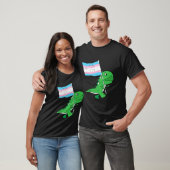 Tレックストランスジェンダープライドおもしろい国旗Dino Saur Lgbt Tシャツ (ユニセックス)