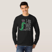 Tレックスバニーはイースター恐竜ティーを嫌う Tシャツ (正面フル)
