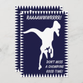 Tレックスバースデーパーティ招待状 招待状 (正面/裏面)