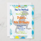 Tレックスバースデーパーティ招待状 招待状 (正面)