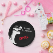 Tレックスパーソナライズされた誕生日 ペーパープレート (パーティー)