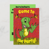 Tレックスパーティの招待状 招待状 (正面/裏面)