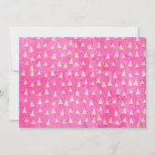 Tレックスピンク恐竜ガールディーノ4歳の誕生日 招待状 (裏面)