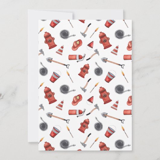 Tレックスファイアーマンズ5thバースデーパーティーへの招待 招待状 (裏面)