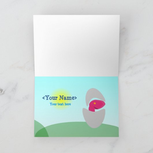 Tレックスファミリーディノベビーエッグハローワールドカード カード (内部)