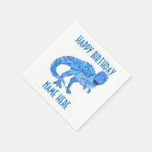 Tレックスブルーディオナンスキュート先史時代の誕生日おもしろい スタンダードカクテルナプキン (角)