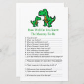 Tレックスベビーシャワーゲームをどれだけ知っているか (正面/裏面)