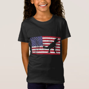 Tレックスボーイズ米国国旗の女の子7月Dinosauの4th Tシャツ