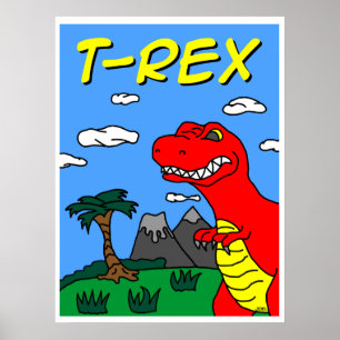 Tレックスポスター!!! 24x32とどろき!!! ポスター