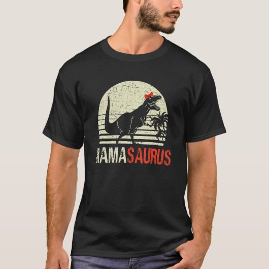 Tレックスマおもしろいマサウルス母の日 Tシャツ (正面)