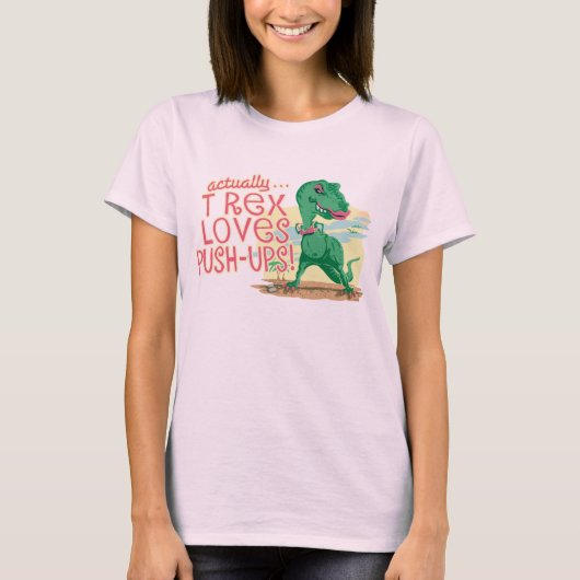 Tレックスラブプッシュアップ Tシャツ (正面)