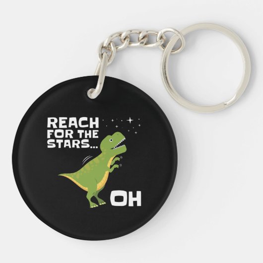 Tレックスリーチで星おもしろいを目指す キーホルダー (裏面)