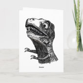 Tレックスレージミーム – グリーティングカード (裏面)