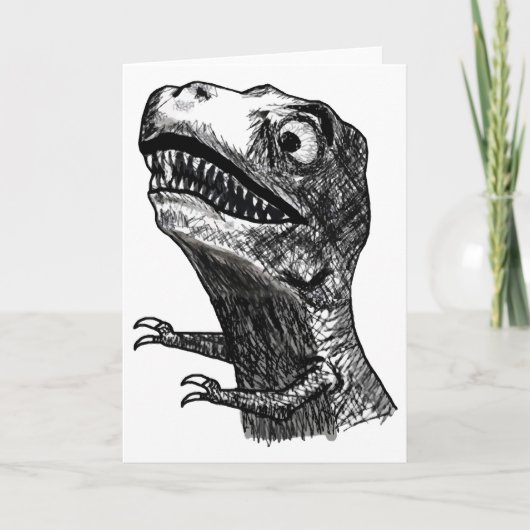 Tレックスレージミーム – グリーティングカード (正面)