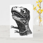 Tレックスレージミーム – グリーティングカード (黄色い花)