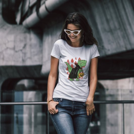 Tレックスヴァンパイア恐竜ハロウィーン Tシャツ